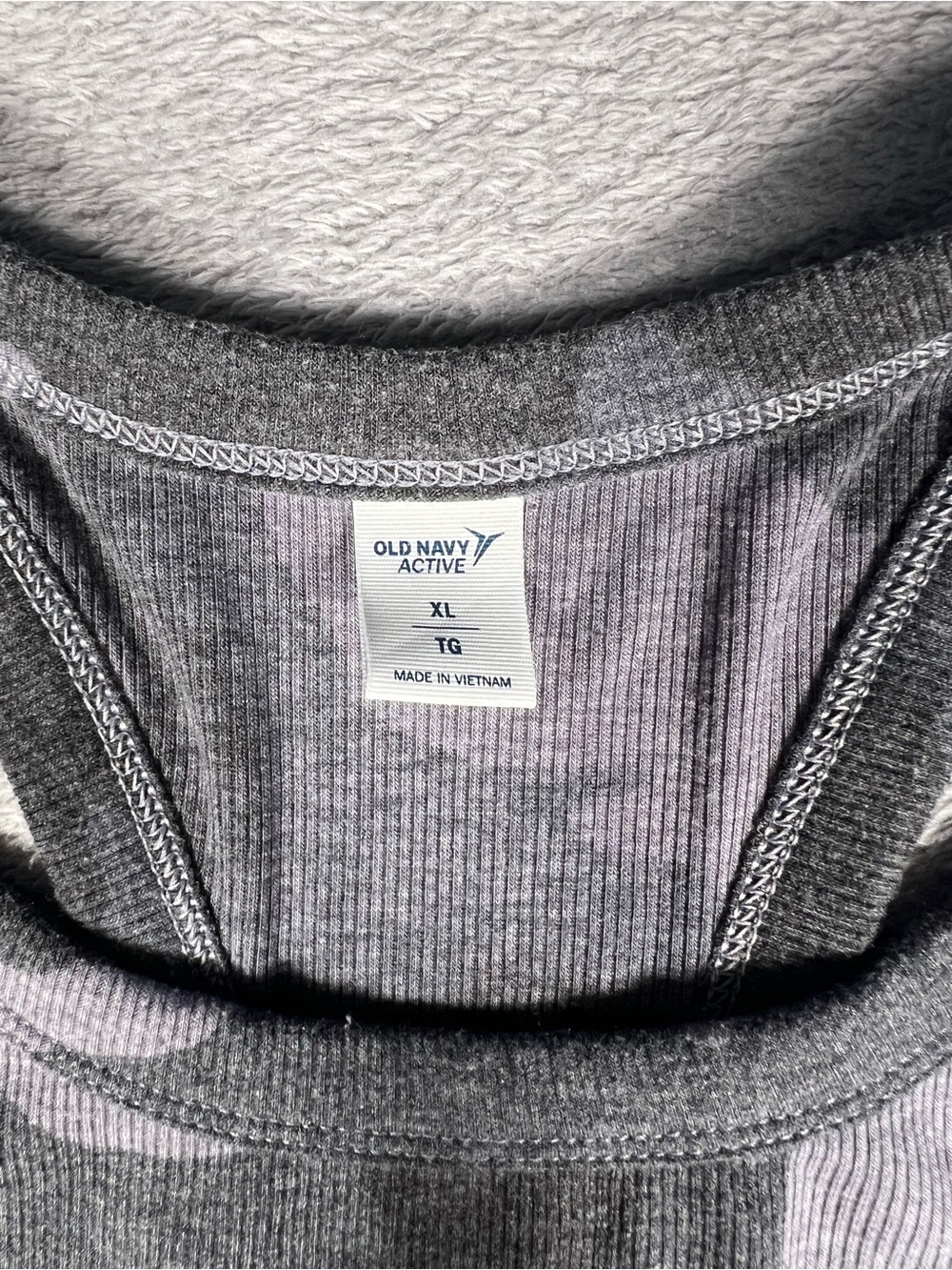 Old Navy Gray Ribbed Racerback Tank - Picture 3 of 6